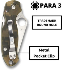 Spyderco Para 3 G-10 CAMO C223GPCMO