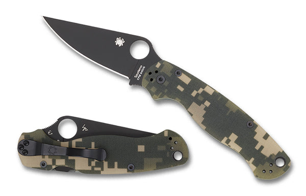Spyderco PARA MILITARY® 2 G-10 CAMO/BLACK BLADE C81GPCMOBK2