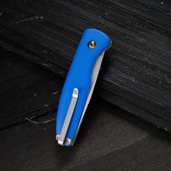 Tobin Blue and White Stripe Folder