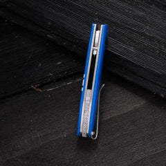 Tobin Blue and White Stripe Folder