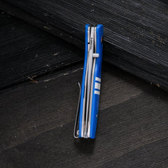 Tobin Blue and White Stripe Folder