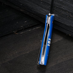 Tobin Blue and White Stripe Folder