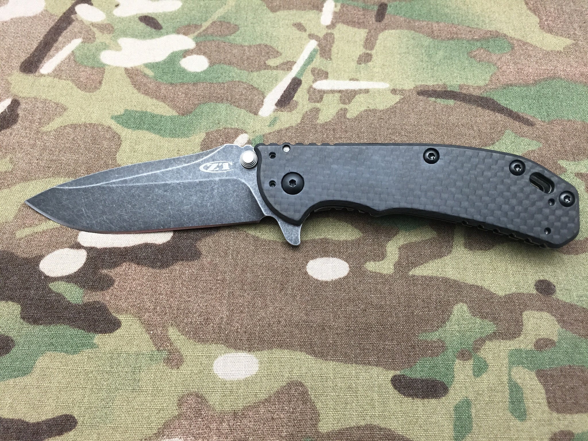 Zero Tolerance Limited Edition 0566BWCF Carbon Fiber Spring Assisted Flipper - Free Shipping