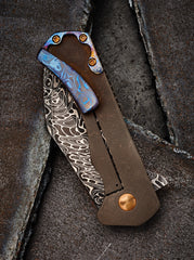 Mike Shiffer Damascus Mokuti Mini Mastodon - Free Shipping