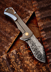 Mike Shiffer Damascus Mokuti Mini Mastodon - Free Shipping