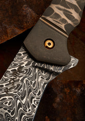 Mike Shiffer Damascus Mokuti Mini Mastodon - Free Shipping