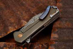 Mike Shiffer Damascus Mokuti Mini Mastodon - Free Shipping