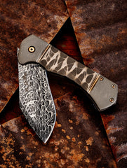 Mike Shiffer Damascus Mokuti Mini Mastodon - Free Shipping