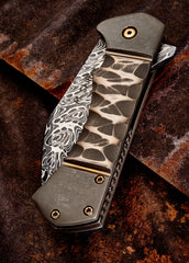 Mike Shiffer Damascus Mokuti Mini Mastodon - Free Shipping