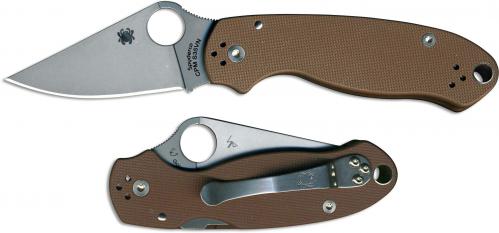 Spyderco Paramilitary 3 Sprint Run Brown (C223GPBN)