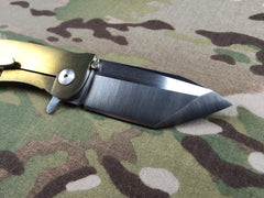 Dark Earth Tactical Thunderstorm Kevlar, Jasper & Mokume Hundo UltraLight flipper - Free Shipping