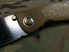 Dark Earth Tactical Thunderstorm Kevlar, Jasper & Mokume Hundo UltraLight flipper - Free Shipping