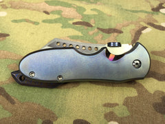 Red Horse Knives Full Titanium and Timascus Chopper - Free Shipping