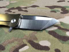 Dark Earth Tactical Thunderstorm Kevlar, Jasper & Mokume Hundo UltraLight flipper - Free Shipping