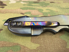 Red Horse Knives Full Titanium and Timascus Chopper - Free Shipping