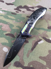 Peter Martin Moku-Ti and Marbled Carbon Fiber flipper- Free Shipping