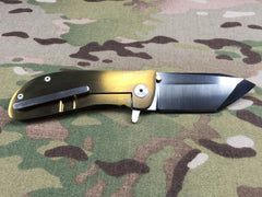 Dark Earth Tactical Thunderstorm Kevlar, Jasper & Mokume Hundo UltraLight flipper - Free Shipping