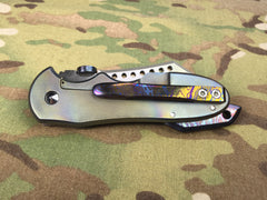 Red Horse Knives Full Titanium and Timascus Chopper - Free Shipping