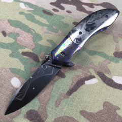 Peter Martin Moku-Ti and Marbled Carbon Fiber flipper- Free Shipping