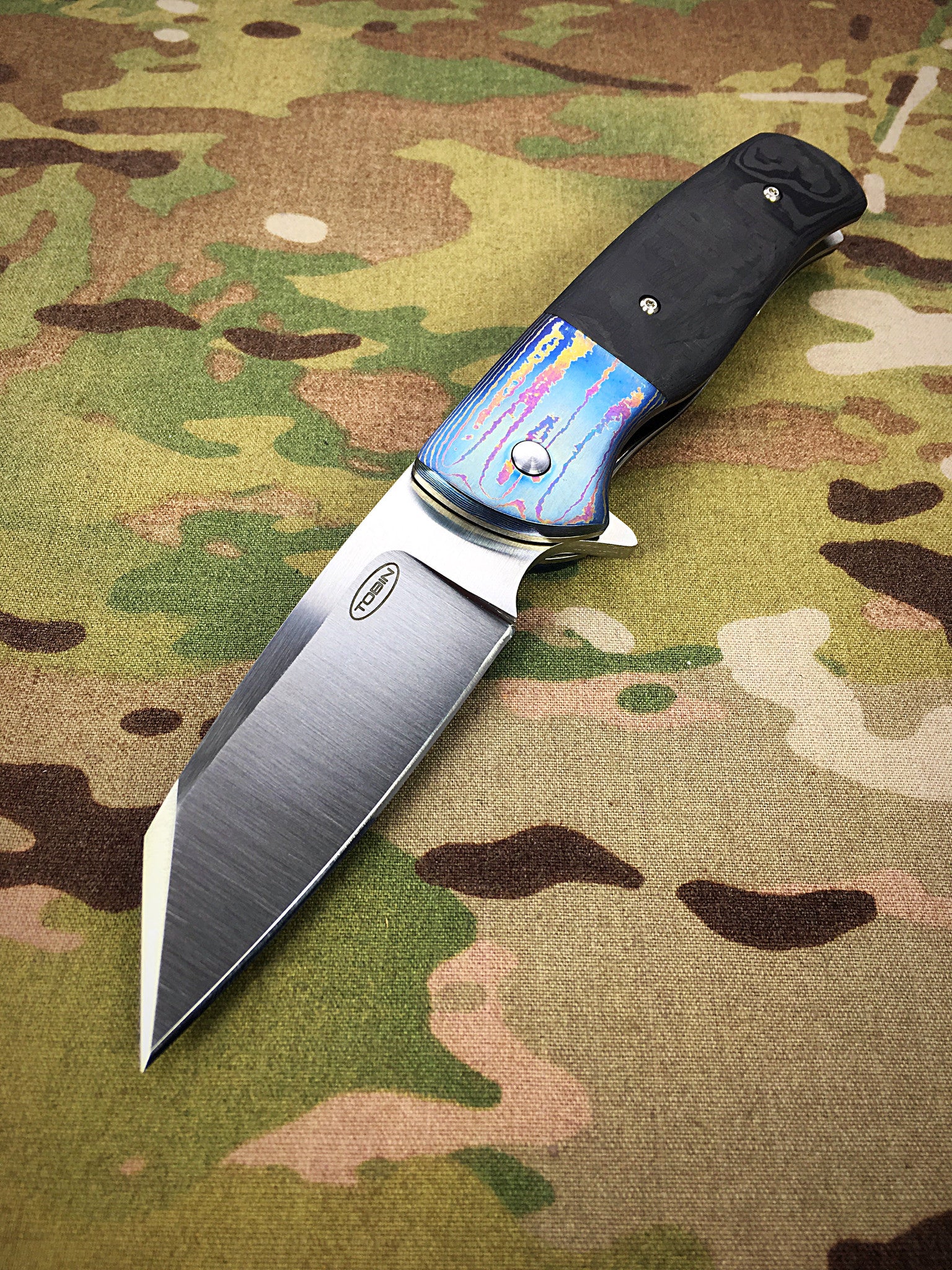 Tobin Bladesmith Timascus Wharncliffe Flipper - Free Shipping