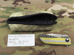 Dark Earth Tactical Carbon Fiber, Hematite & Zirconium Hundo UltraLight flipper - Free Shipping