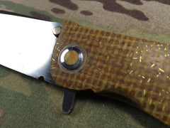 Dark Earth Tactical Thunderstorm Kevlar, Jasper & Mokume Hundo UltraLight flipper - Free Shipping