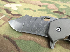 Red Horse Knives Full Titanium War Pig with Damascus and Timascus - Free Shipping