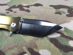 Dark Earth Tactical Thunderstorm Kevlar, Jasper & Mokume Hundo UltraLight flipper - Free Shipping