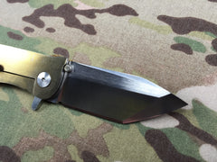 Dark Earth Tactical Thunderstorm Kevlar, Jasper & Mokume Hundo UltraLight flipper - Free Shipping