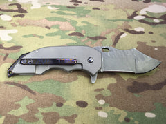 Red Horse Knives Full Titanium War Pig with Damascus and Timascus - Free Shipping