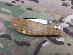 Dark Earth Tactical Thunderstorm Kevlar, Jasper & Mokume Hundo UltraLight flipper - Free Shipping