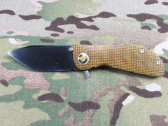 Dark Earth Tactical Thunderstorm Kevlar, Jasper & Mokume Hundo UltraLight flipper - Free Shipping