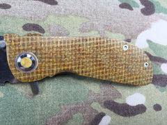 Dark Earth Tactical Thunderstorm Kevlar, Jasper & Mokume Hundo UltraLight flipper - Free Shipping