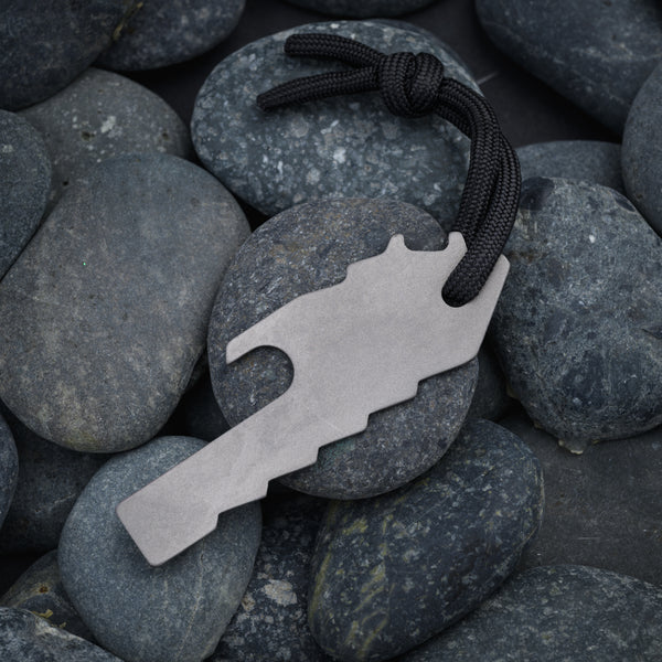 Atwood Rare Thin Titanium Prybaby Pocket Pry Tool with strider spanner