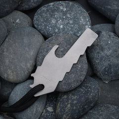 Atwood Rare Thin Titanium Prybaby Pocket Pry Tool with strider spanner