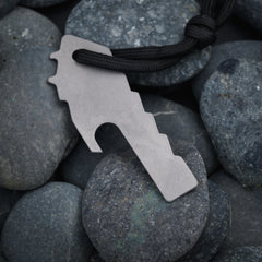Atwood Rare Thin Titanium Prybaby Pocket Pry Tool with strider spanner