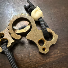 Koch Tools 1/4" Lasered Galactic Brass Culprit 2.0 w/ Resin Skull Bead