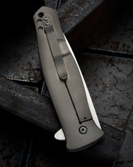 Tom Mayo Lefty Dr. Death flipper folding knife - detail view 5