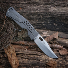 Tom Mayo XL Flat Scale Moran Bowie folding knife - detail view 3