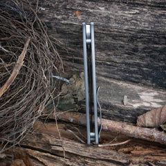 Tom Mayo XL Flat Scale Moran Bowie folding knife - detail view 5