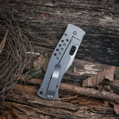 Tom Mayo XL Flat Scale Moran Bowie folding knife - detail view 6