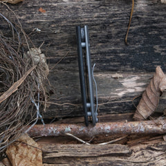 Tom Mayo Damascus wharncliffe folding knife - detail view 5