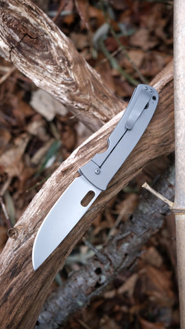 Tom Mayo Large Covert 6K titanium framelock folding knife