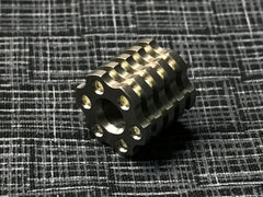 Bullaculla Bead Titanium fluted large bead with Tritium