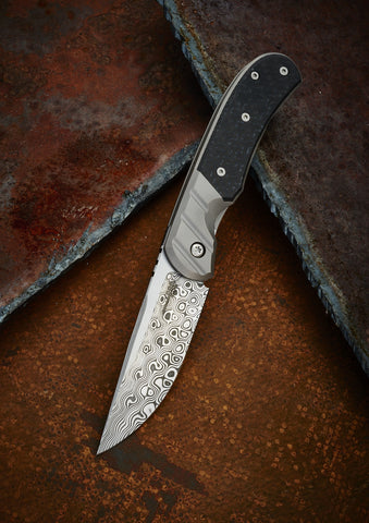 Clyde Challenor Custom Damascus and CF Hornet - Free Shipping