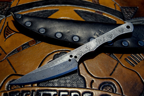 Koch Tools One Off SS Damascus Fixed - Free Shipping