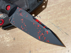 PG Knives Black w/ Red Splatter Rebel