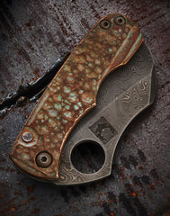 Kingdom Armory Antiqued Copper Damascus Spade - Free Shipping