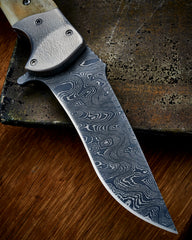 RJ Martin Q36 Stag and Damascus - Free Shipping